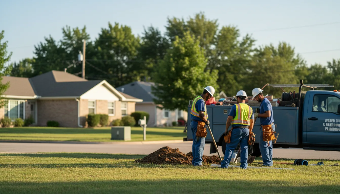 Residential water line and bathroom plumbing service in Belvidere, NE